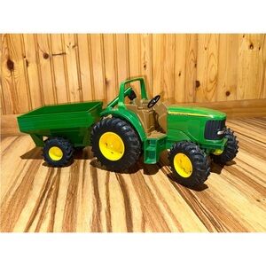 John Deere tractor with grain cart toy